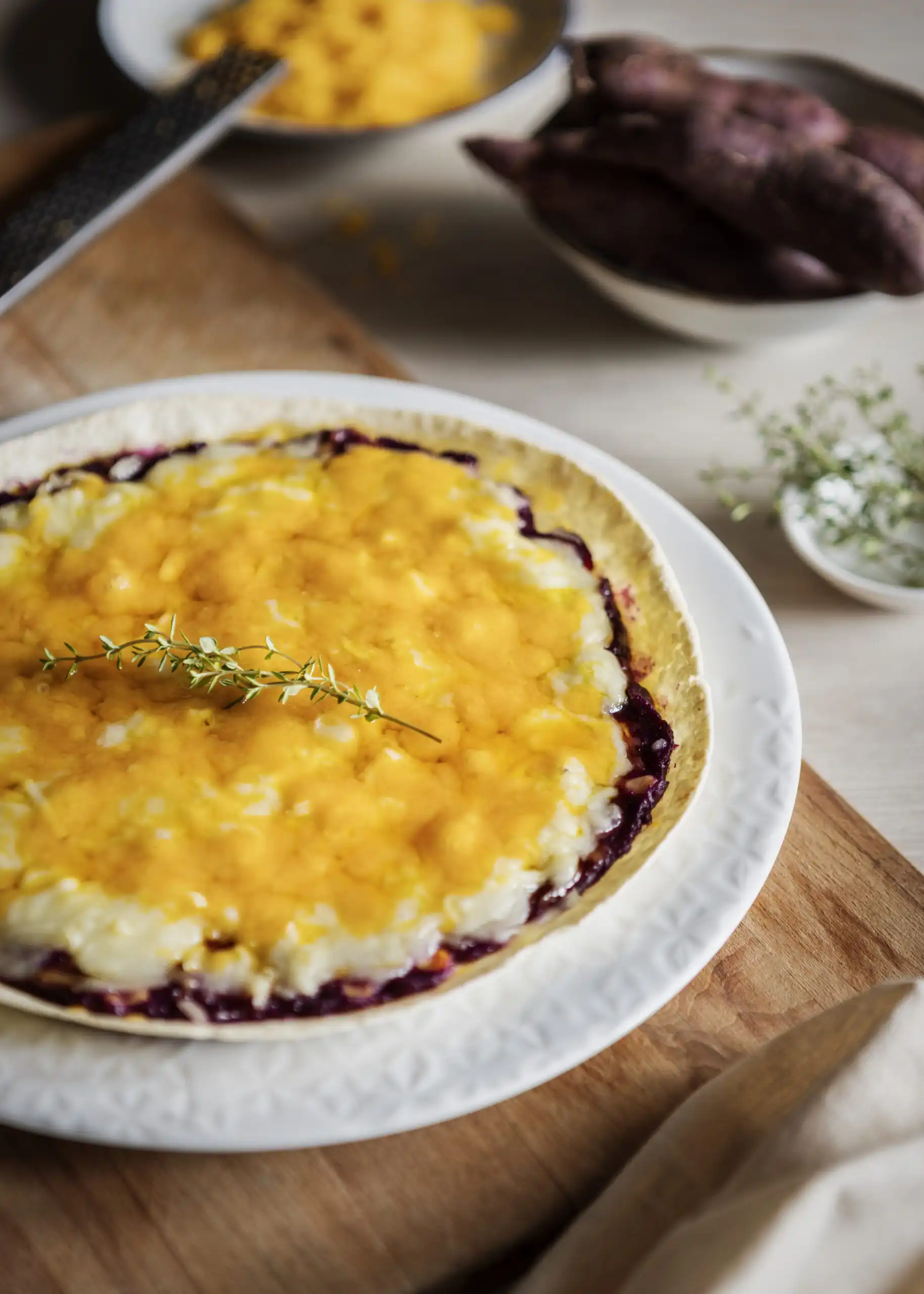 พิซซ่าสลัดมันหวาน